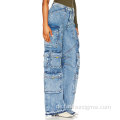 Street Entspannte Fit Distressed Graphic Women Jeans